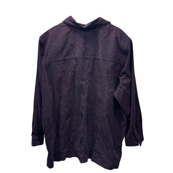 Avenue Women’s Plus Shirt sz 4X 26/28 Sueded Oversized #H941 - Picture 2 of 7